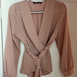 Zara Belted Blouse